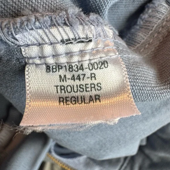 NWOT Big Bud Press Organic Cotton Twill Trousers Blue Size XS